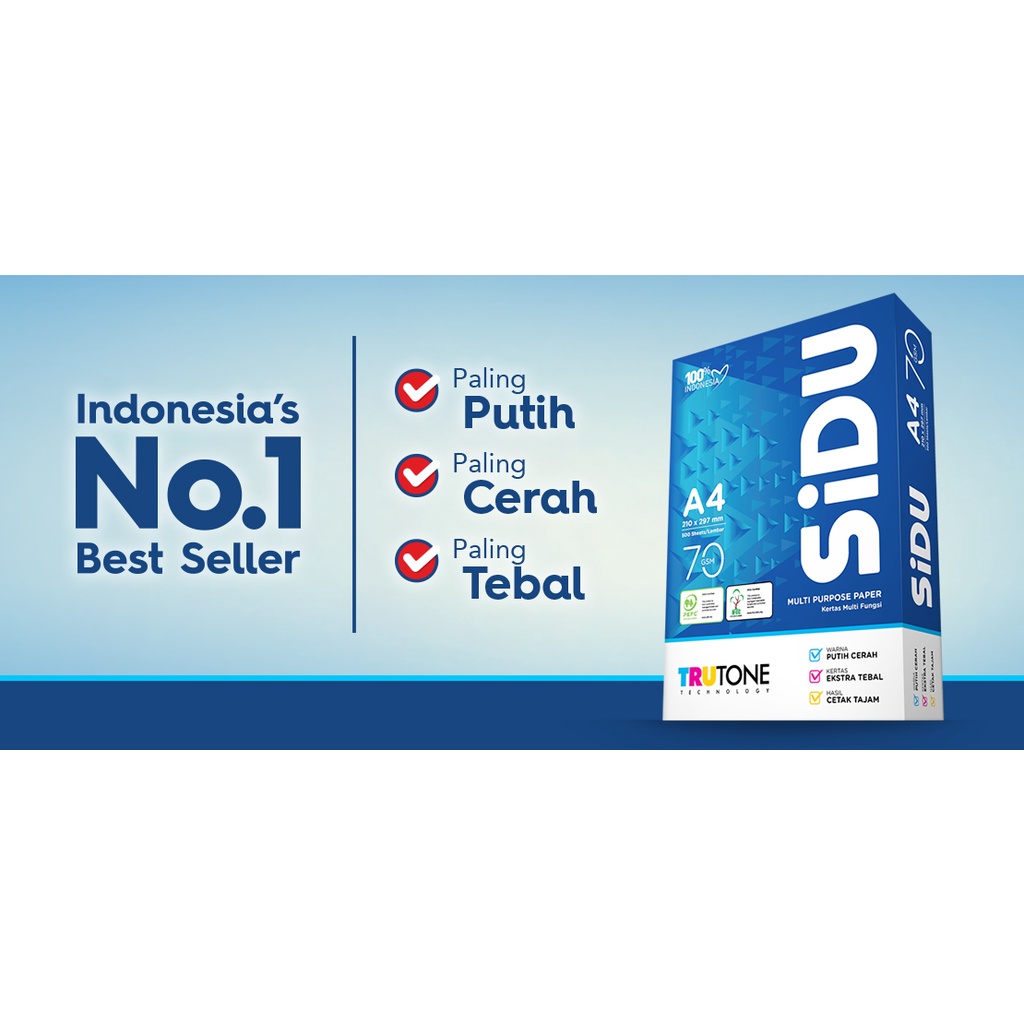 

KERTAS SIDU A4 75gr KERTAS FOTOCOPY KERTAS HVS