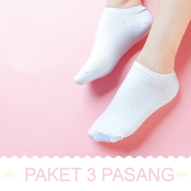 Paket 3 Pasang Kaos Kaki Pendek Semata Kaki