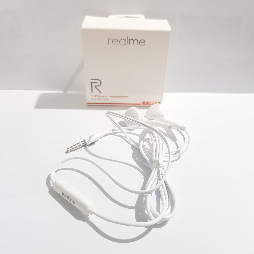 Headset / handsfree / earphones REALME Mh133 kuping gepeng [KK]