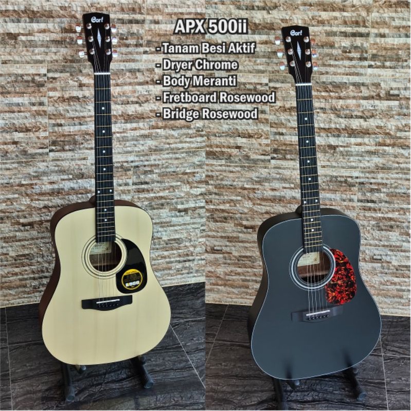 gitar akustik elektrik cord jumbo. tanam besi dual action. tinggal colok sound. free packing kayu