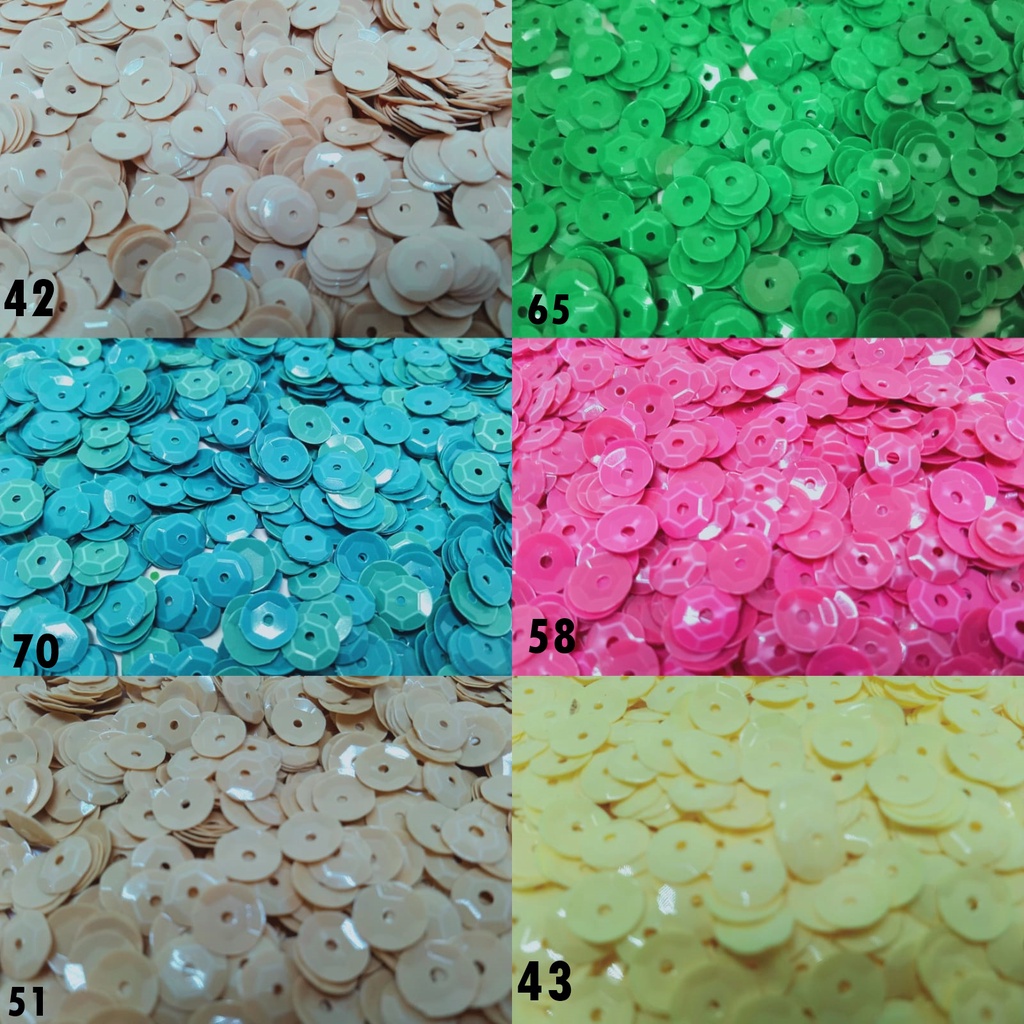 payet ramboci cekung/cup warna doff 6mc 1pon/ -+450gr *2 062 ...*