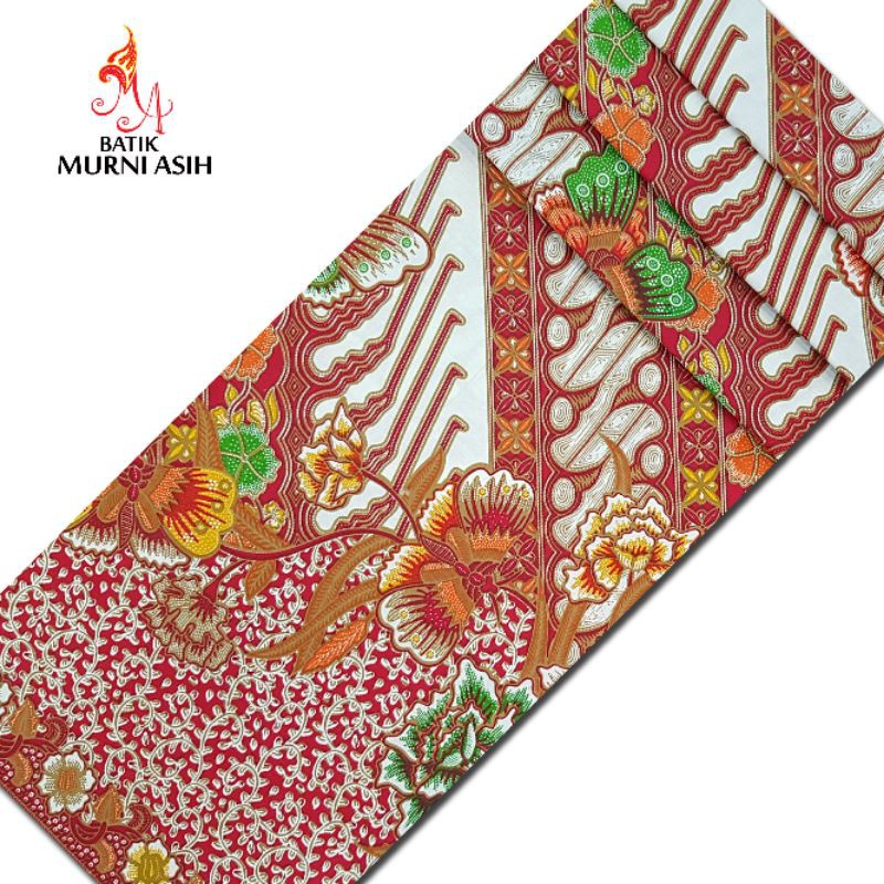 Batik Murni Asih - Kain Solo Jarik Kebaya Katun Motif Parang Merah Putih
