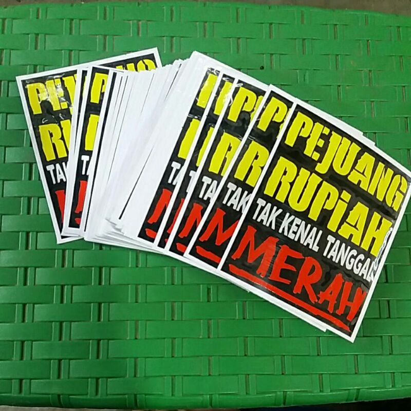 Sticker kata gaul pejuang rupiah