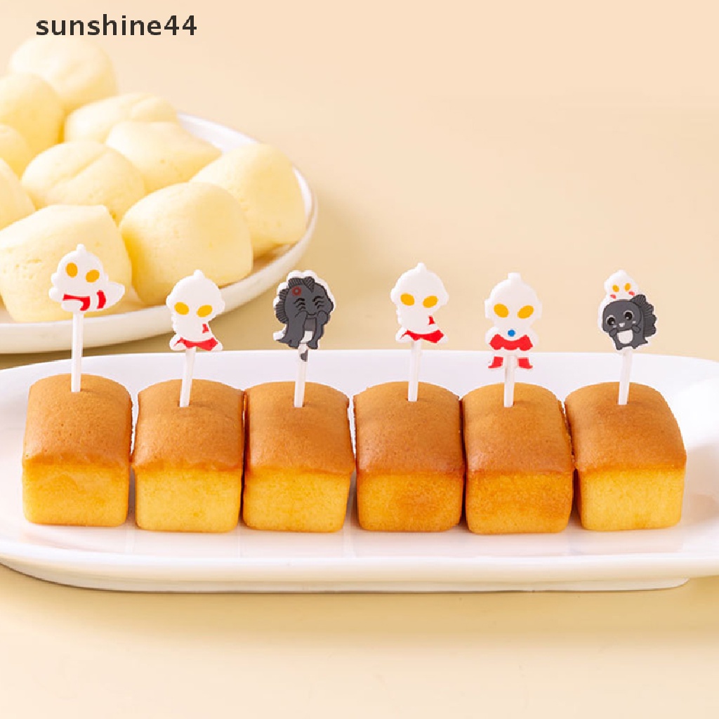 Sunshine 6 / 10pcs Garpu Buah / Dessert / Kue Tema Halloween Bahan Plastik Untuk Anak