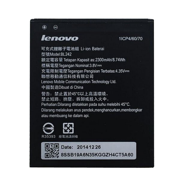 LENOVO BL242 BATTERY A3860 2300 mAh - BL242
