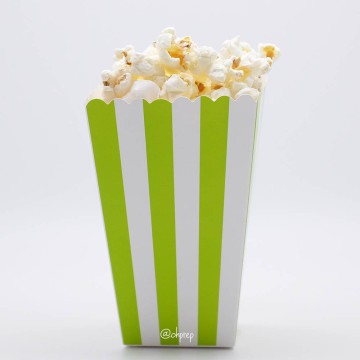 

Popcorn Box - Stripes Green