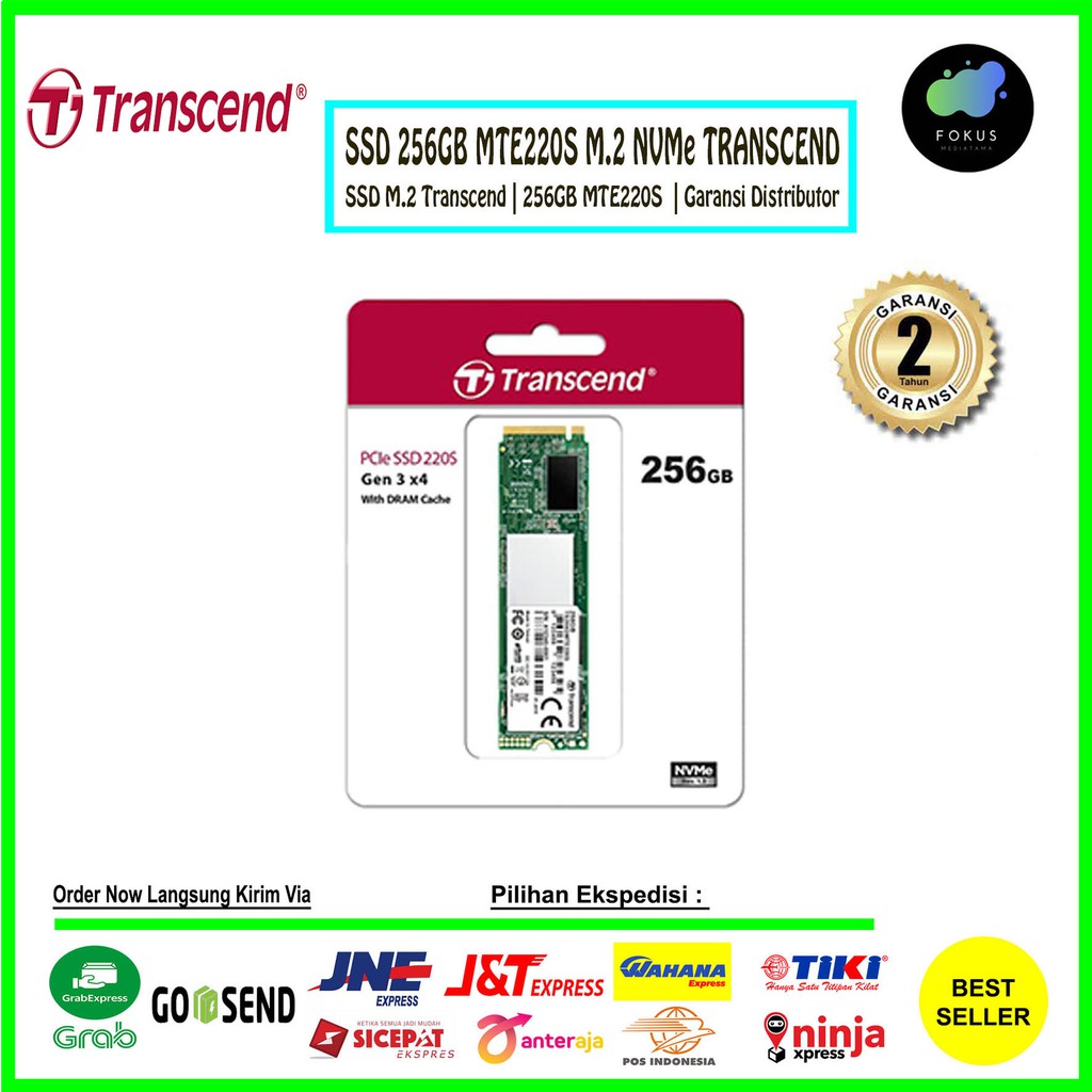 TRANSCEND SSD MTE220S 256GB / 512GB / 1TB / 2TB  M.2 NVMe