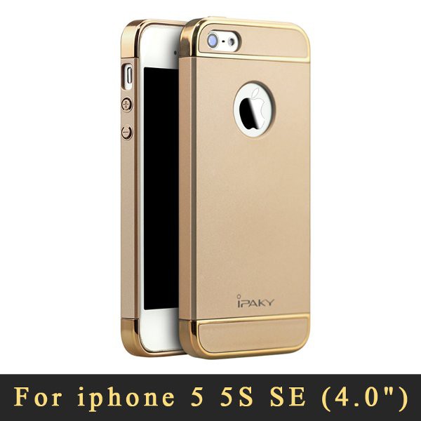 ORIGINAL Casing Apple iPhone 5 / 5S / SE IPAKY 3-IN-1 ELECTROPLATING Backcover Case