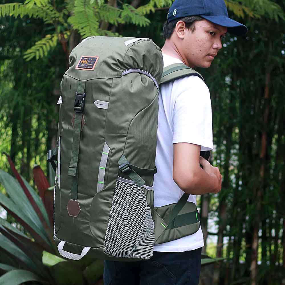 Justrue Cetus Tas Gunung 60 Liter Ransel Keril 60L Olive 916