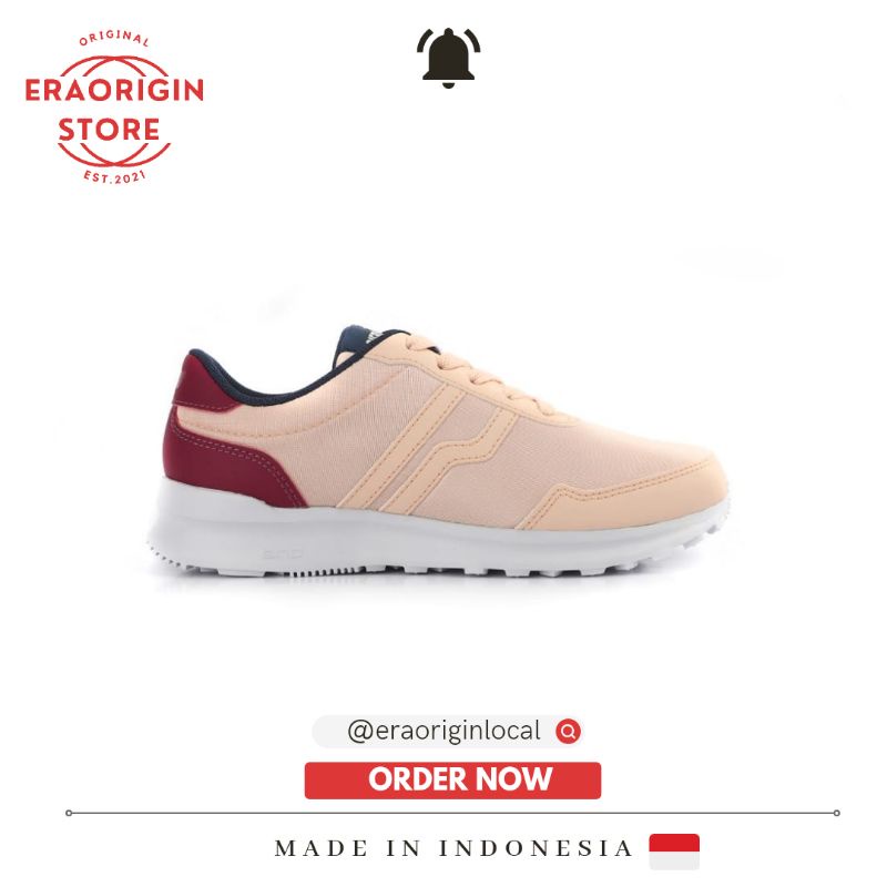 Sneakers Wanita Piero City Core Soft Pink White Original