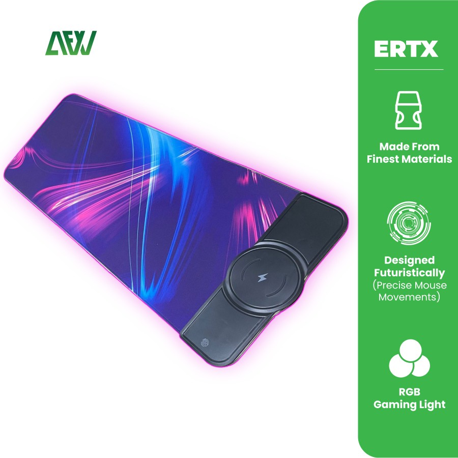 ERTX Gaming Mousepad RGB with Build in Charging Station