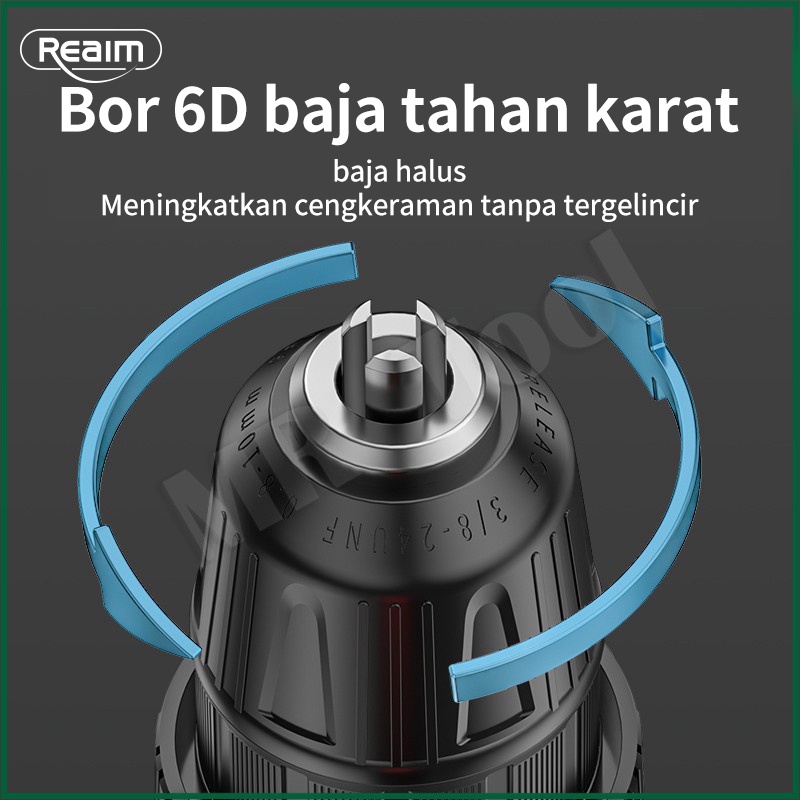 108VF Cordless Driver Drill 3 sistem Mesin Bor Baterai Mesin Bor Tangan Listrik Bor Mesin Elektrik Drill Reversible