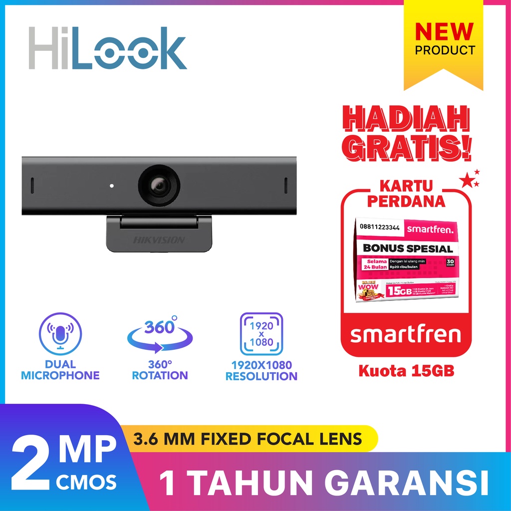 Webcam CCTV DS-UC2 Black Hikvision