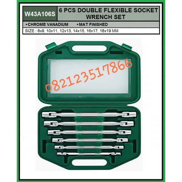 JONNESWAY 6 PCS DOUBLE FLEXIBLE SOCKET SET - W43A106S