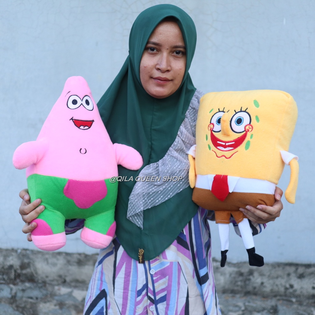 Boneka sepasang Spongebob M Dan Patrick L terlaris bisa COD