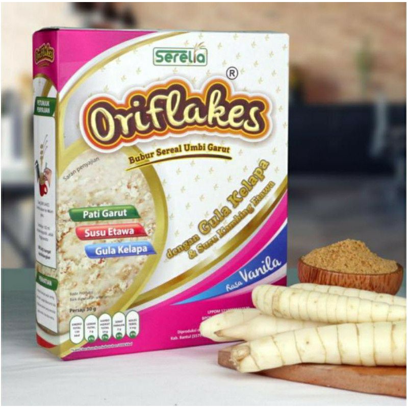 Oriflakes Rasa Vanila ~ Sereal Umbi Garut 350g