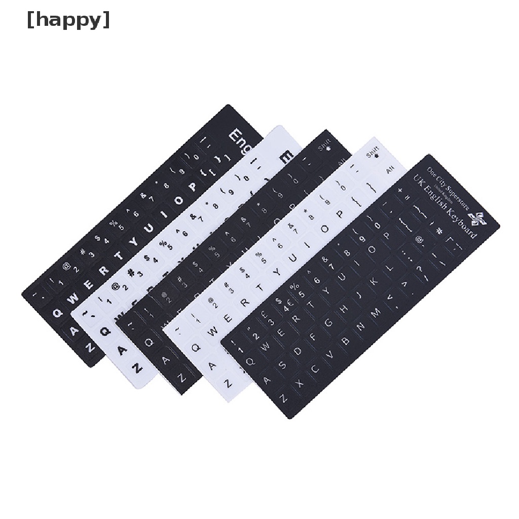 Ha Stiker Keyboard Bahasa Inggris Warna Hitamputih Untuk Komputer Pclaptop