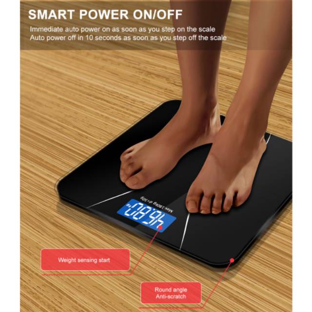 Taffware Digipounds Gason Timbangan Badan Elektronik 180kg - A2 - Black