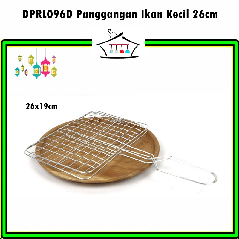 Panggangan Ikan/Alat BBQ/Pemanggang Stainless Kecil 26cm/Besar 32cm