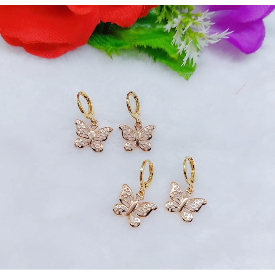 Anting xuping kupu&amp;cc lapis emas perhiasan fashion