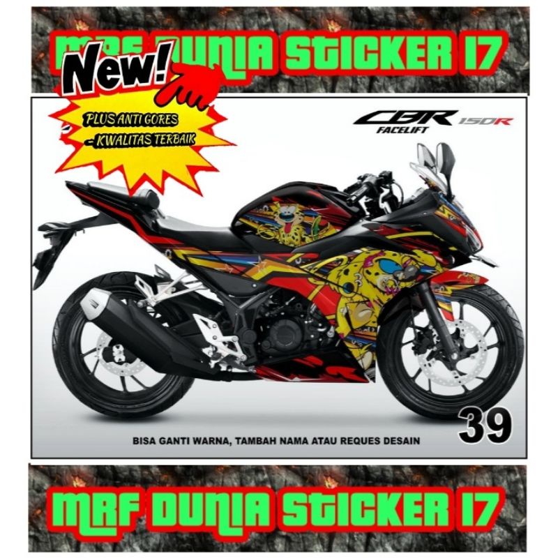 Sticker decal CBR 150R Facelift Full Body dekal CBR 150R Facelift Stiker Decal CBR 150R Facelift Dec