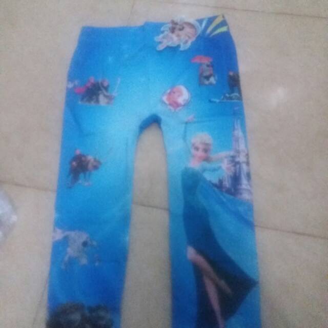 celana legging anak frozen