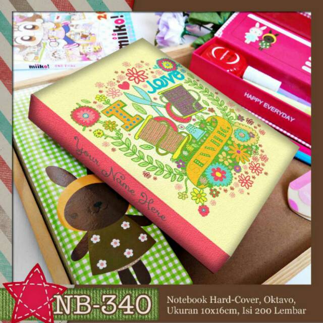 

Notebook A6 motif tailor designer sewing FREE TAMBAH NAMA