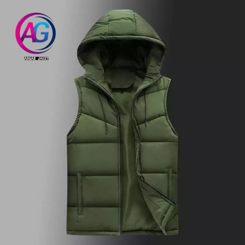 jaket rompi cowok musim dingin Hoodie stylish rompi vest lapangan rompi musim dingin pria