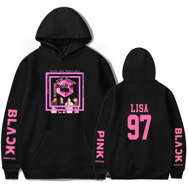 [DP & PO] HOODIE JACKET LISA BLACKPINK IMPORT FREE POLAROID