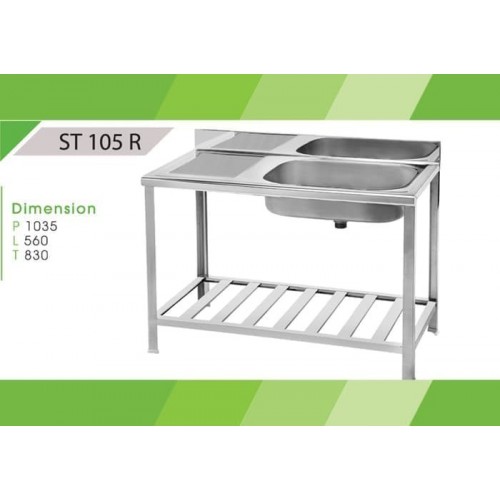 KITCHEN SINK BAK CUCI PIRING STAINLESS ROYAL ST 105 R ST105R 1035X56