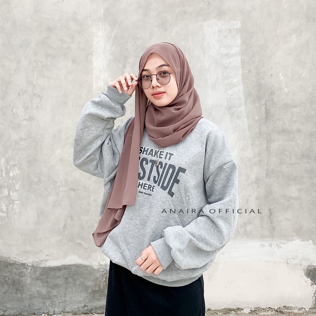 WESTSIDE HERE SWEATER SWETER SWITER PRIA WANITA OVERSIZE CREWNECK POLOS