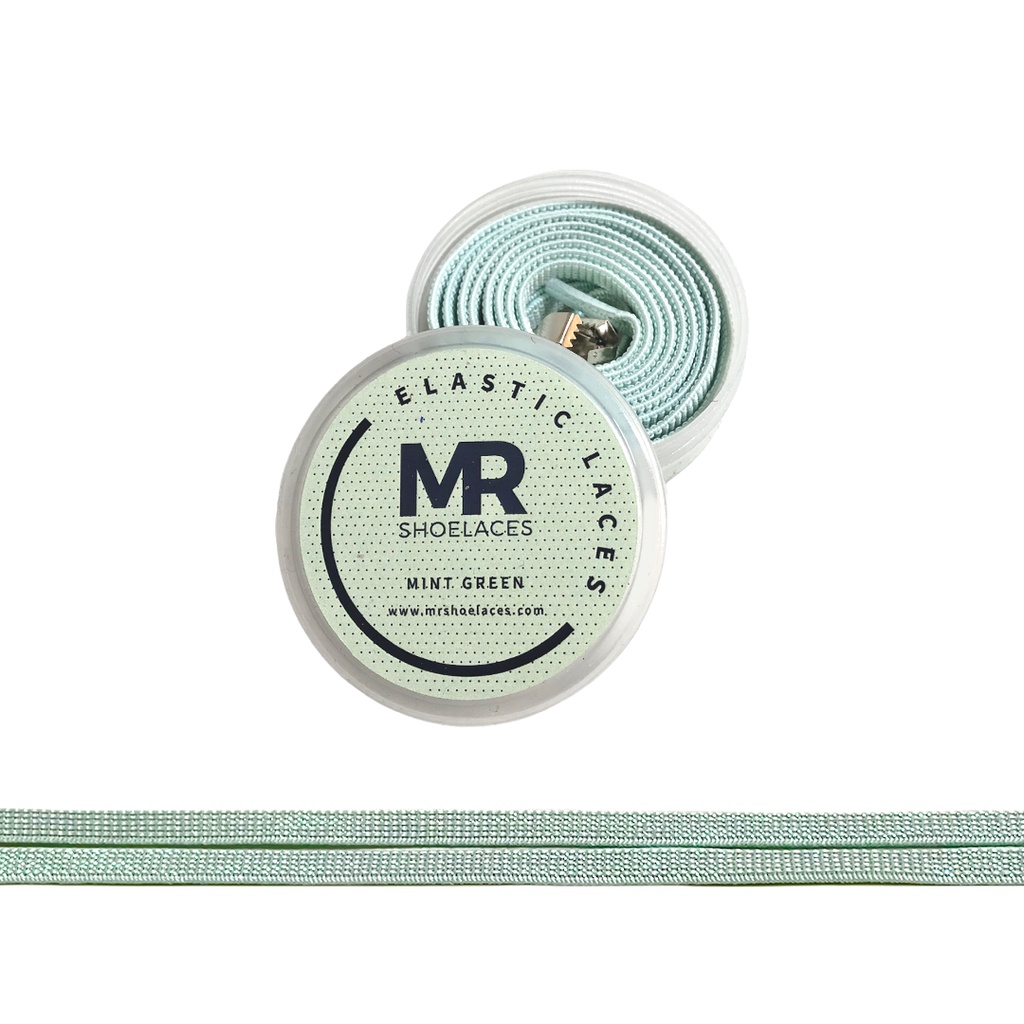 MR Shoelaces GR01 Elastic Mint Green Tali Sepatu Flat Elastis 80cm 100cm 120cm 150cm