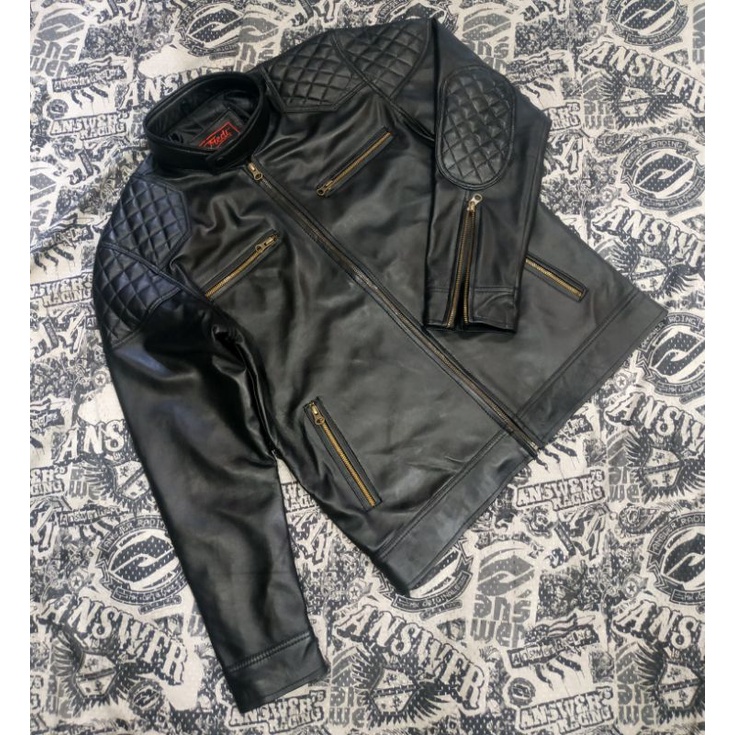 Jeket kulit asli garut murah model Beckham