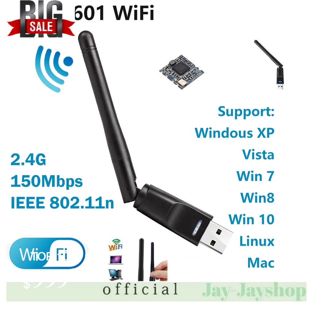 MT7601 USB Wifi Dongle untuk STB receiver Wireless Adapter 150Mbps  wifi adapter TERLARIS!