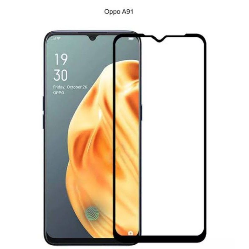 OPPO A91 TAMPERED GLASS TG ANTI GORES FULL LAYAR BLUE LIGHT BENING