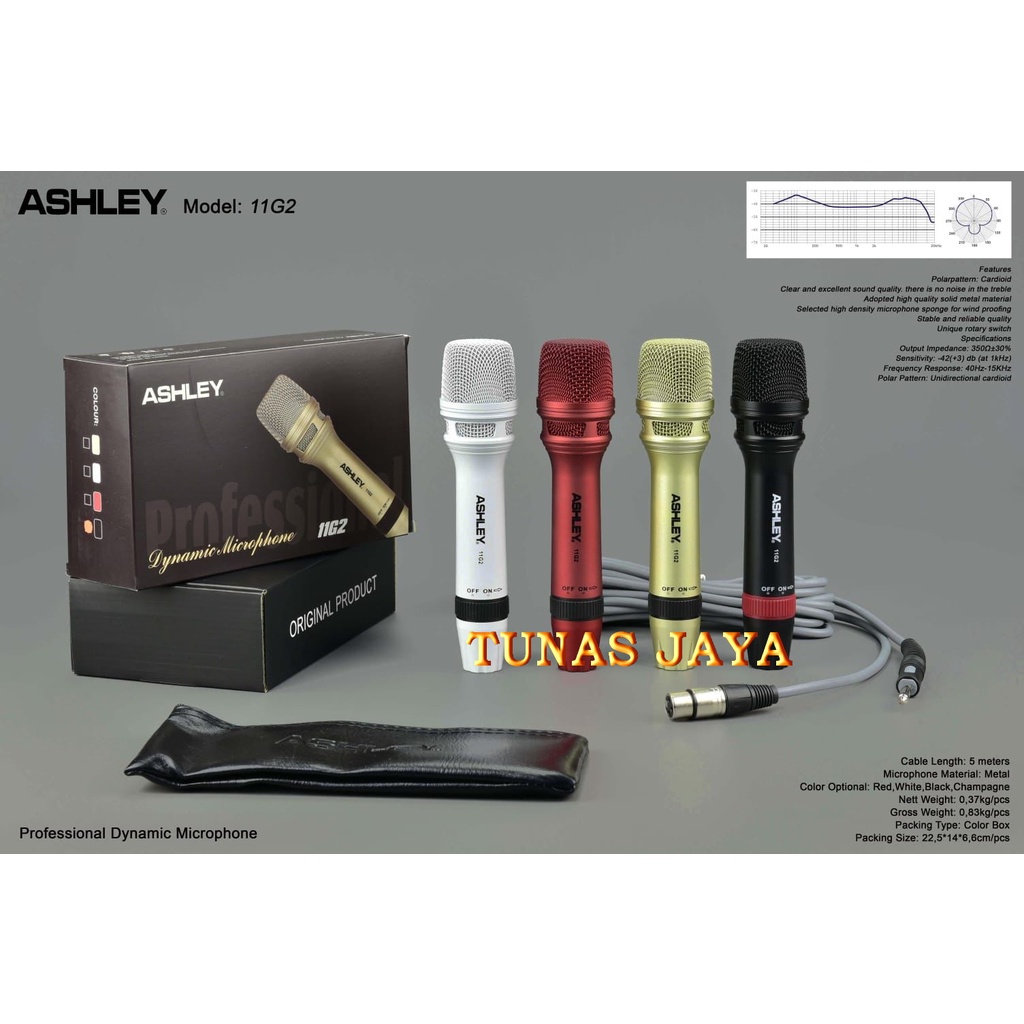 MIC KABEL ASHLEY 11G2 11 G2  11-G2 ORIGINAL MIC ASHLEY 11G2