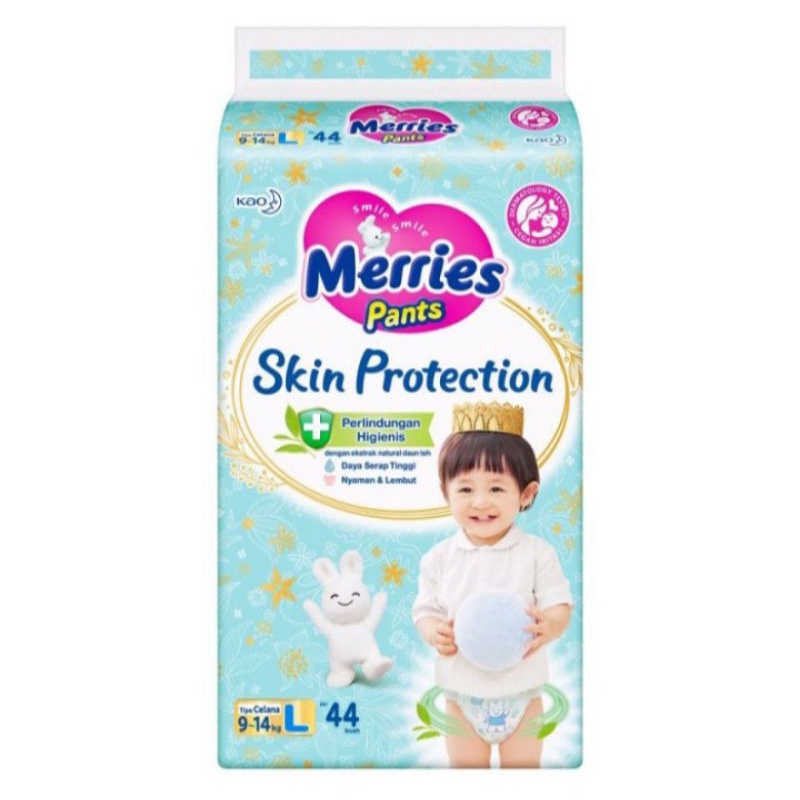 Pempers Diapers Popok Bayi Merries Pants Skin Protection L44 L 44 M50 M 50