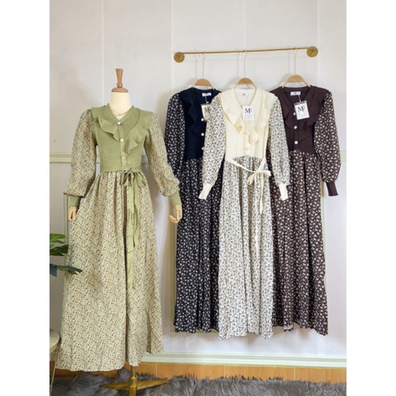 YUNA DRESS RAJUT | GAMIS RAJUT MIX CODORAY