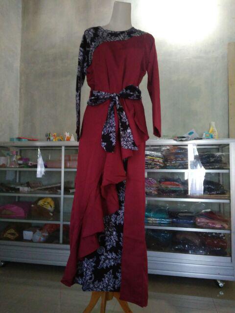 2717          Maura Couple - Sania Ruffle Batik Couple Ori Ndoro Jowi Dnt Garansi Termurah Shopee -