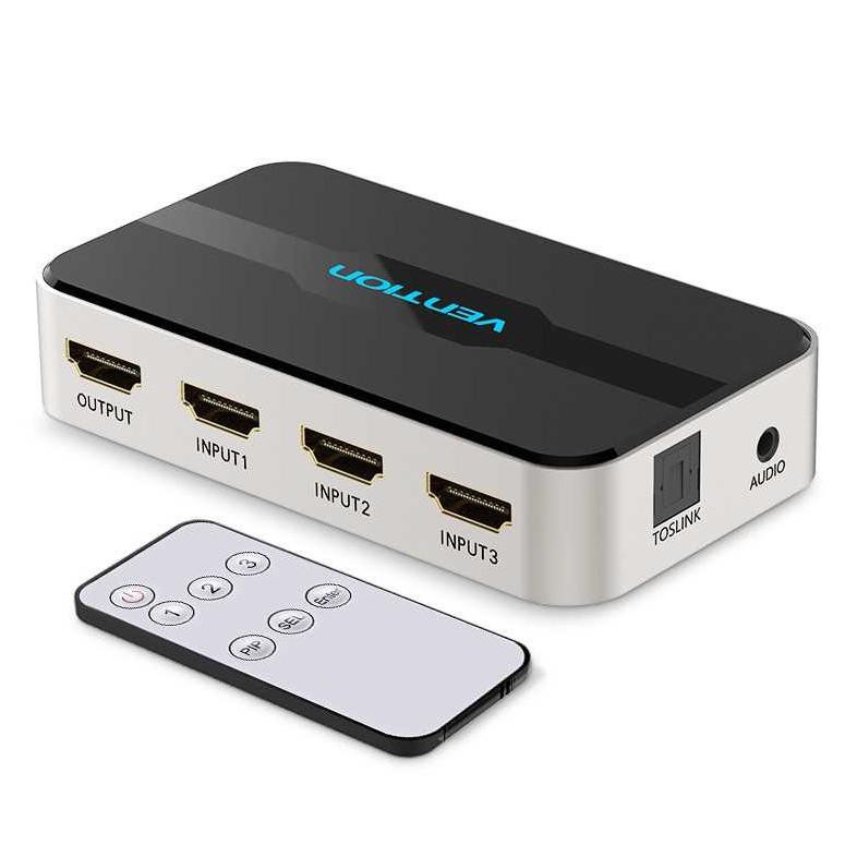 Promo Vention Afj Hdmi Switcher 3 Input 1 Output Aux Optical