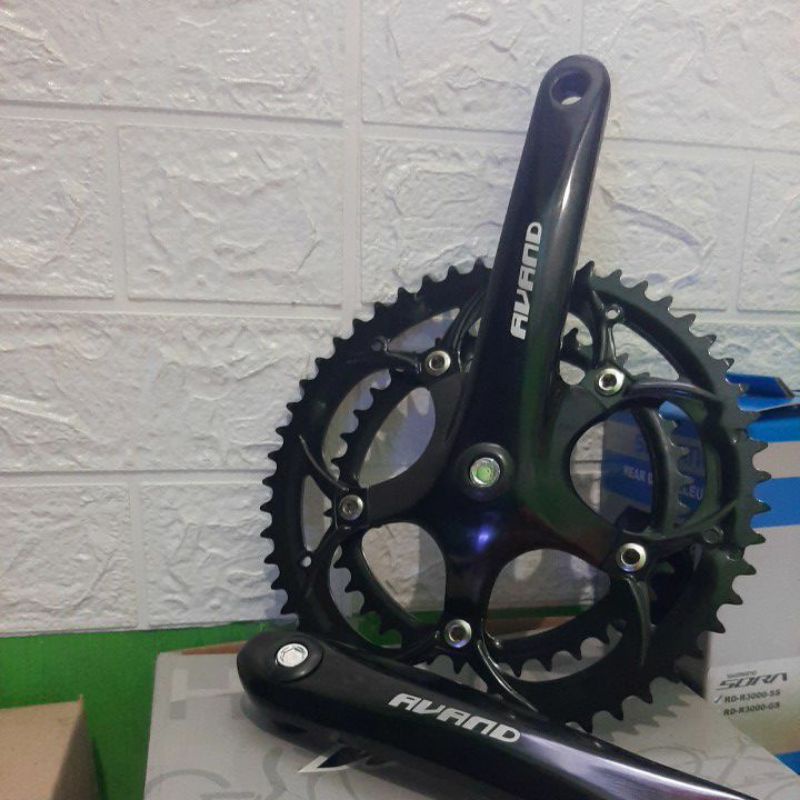 Crankset Advan double chainring 53-39T crankset BB kotak double chainring Advan