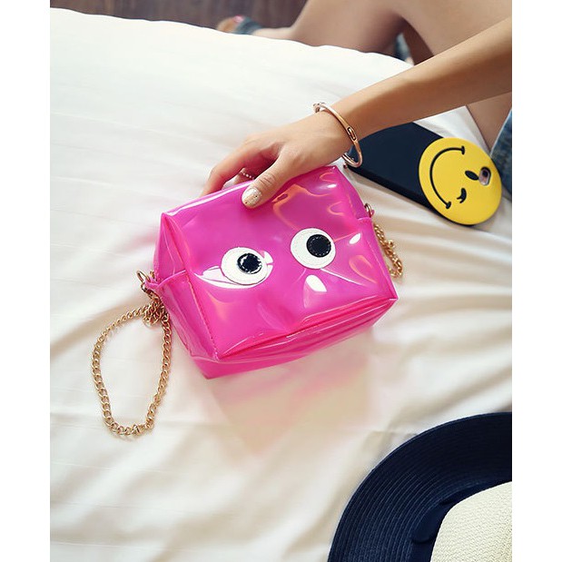 tas selempang mata plastik crystal eyes shoulder bag mini (2i1) bta110