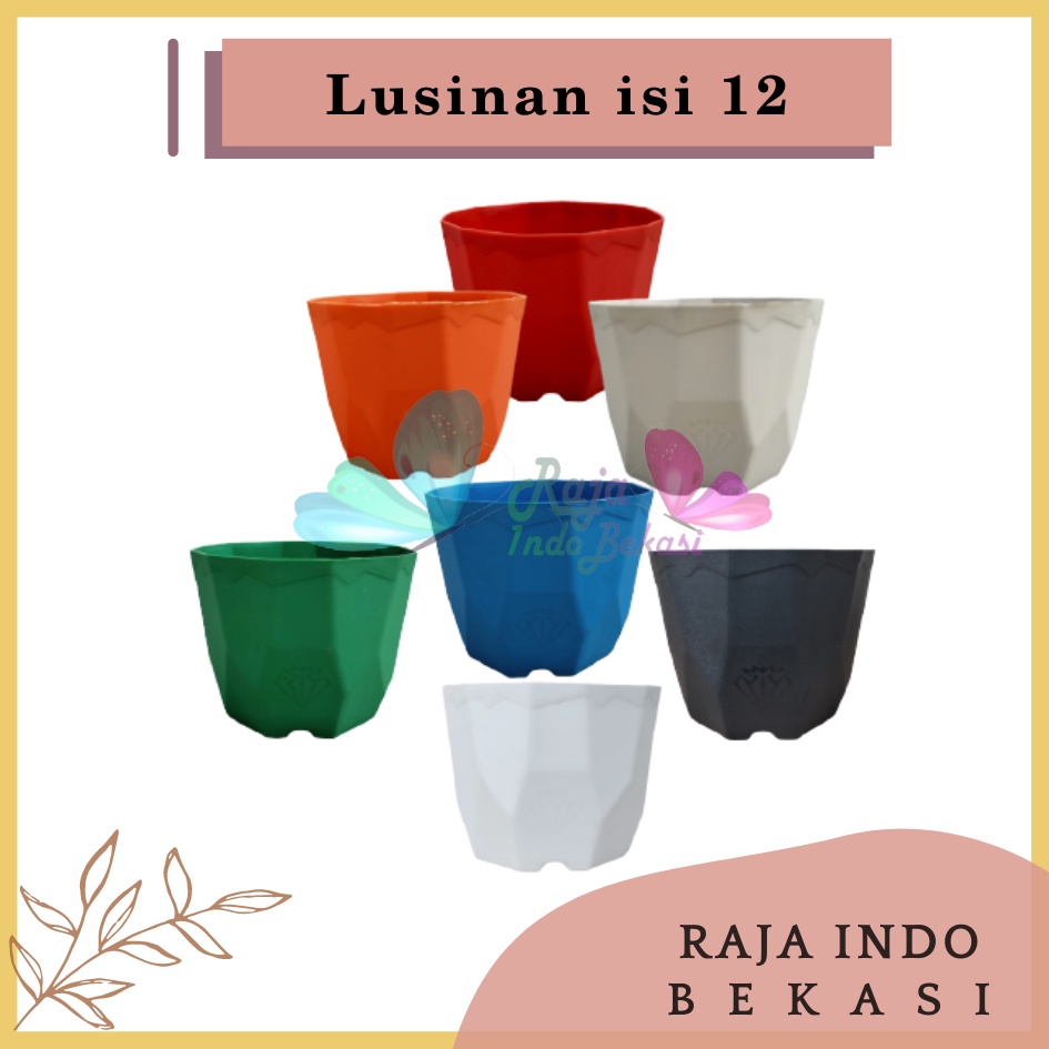 Lusinan Isi 12 Pcs Pot Permata 12 Putih Merah Biru Hijau Ivory Da 10.5cm Pot Kaktus Mini Murah Bkn Pot Tawon 10 12