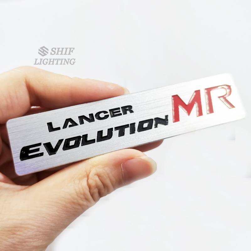 1pc Stiker Emblem Logo Lancer Evolusi Mr Bahan Metal Untuk Mobil Mitsubishi