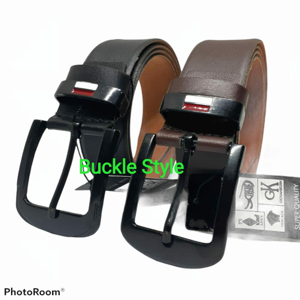 Buckle Style - Ikat Pinggang Pria Bahan Kulit Sintetis