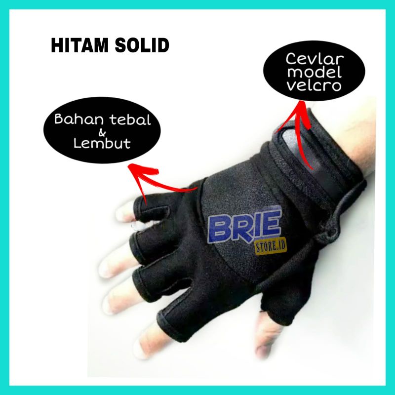 Sarung Tangan Motor setengah jari terlaris gloves pria berkendara sepeda gojek grab grosir COD