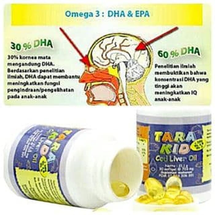 TARAKID / TARA KID Vitamin Anak Cerdas / Cod Liver Oil + DHA Isi 30