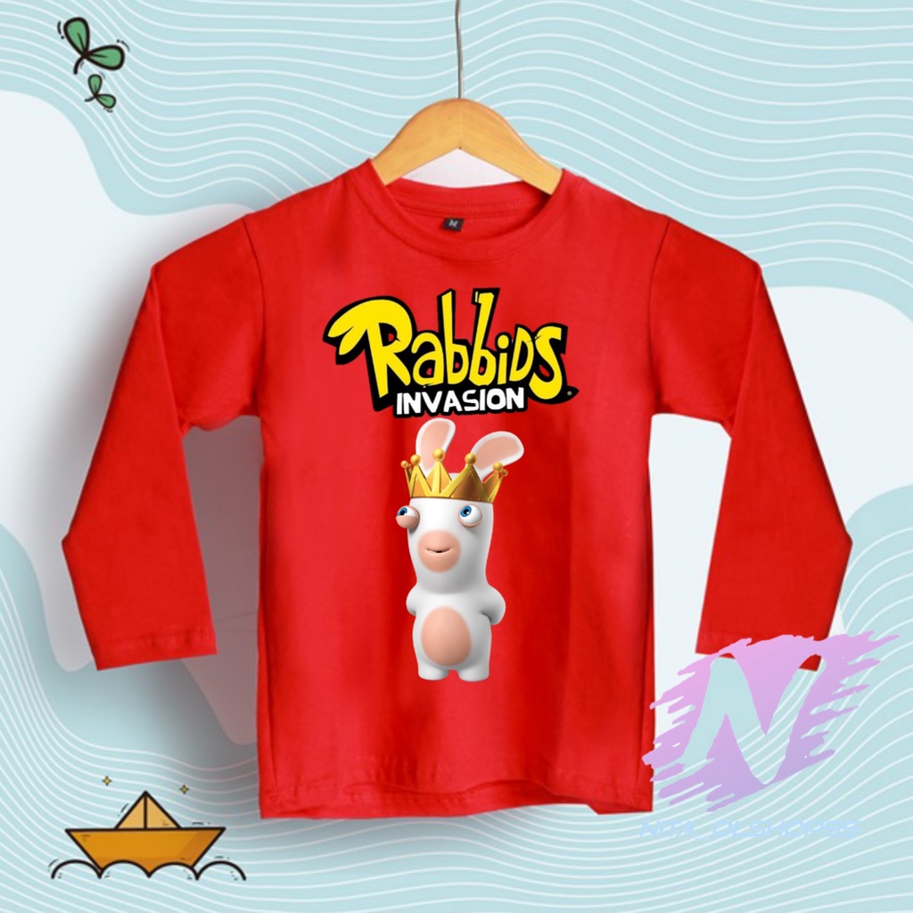 kaos rabbids baju kaos anak rabbid invasion kaos lengan panjang