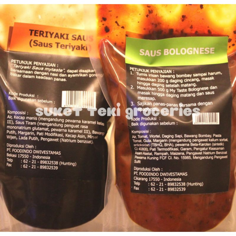 Saus Teriyaki / Bolognese Sauce My Taste 500gr Bolognaise