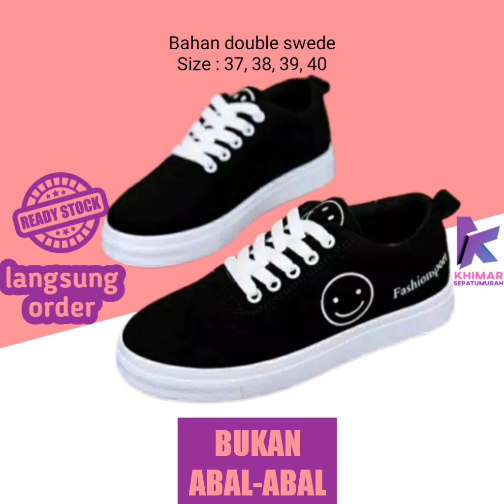  Sepatu  Sekolah  Adidas  Neo Hitam  sol putih Wanita  Cewe 